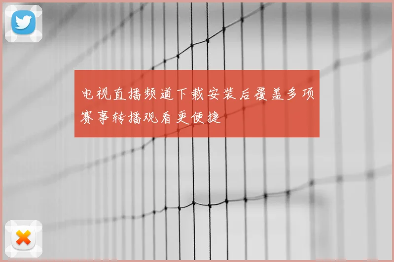 电视直播频道下载安装后覆盖多项赛事转播观看更便捷